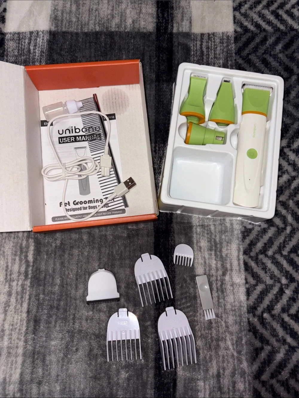 Yellow Pet Grooming Kit - Quiet, Waterproof Trimmer